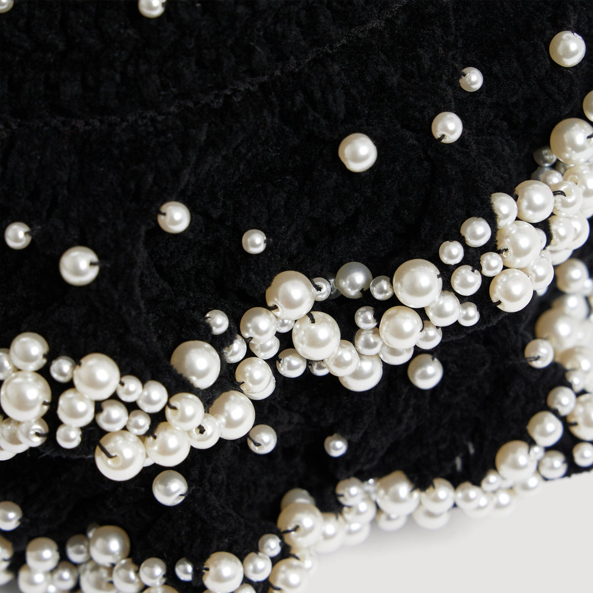 Chlo Beaded Knit Bag Black