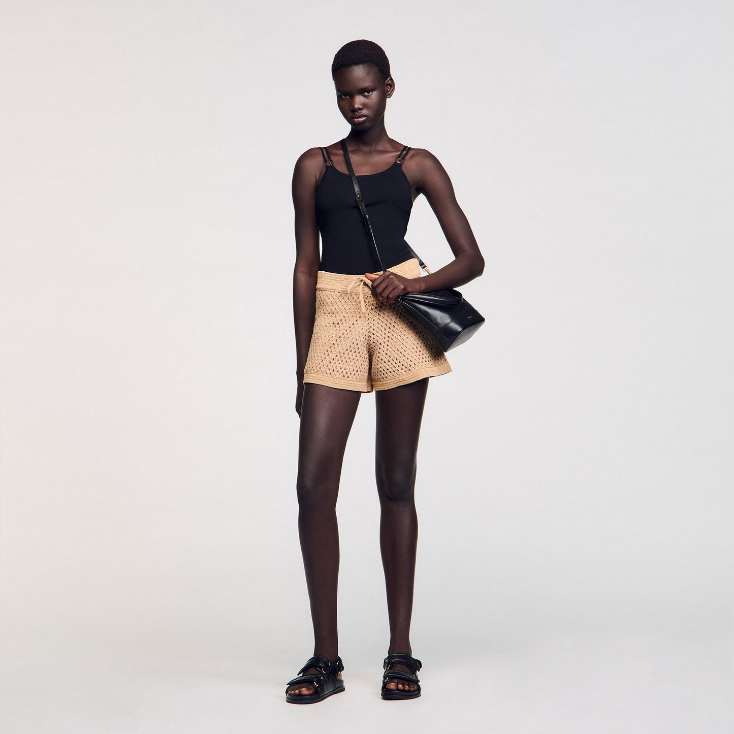 Destiny Jewellery Detail Knit Leotard Black