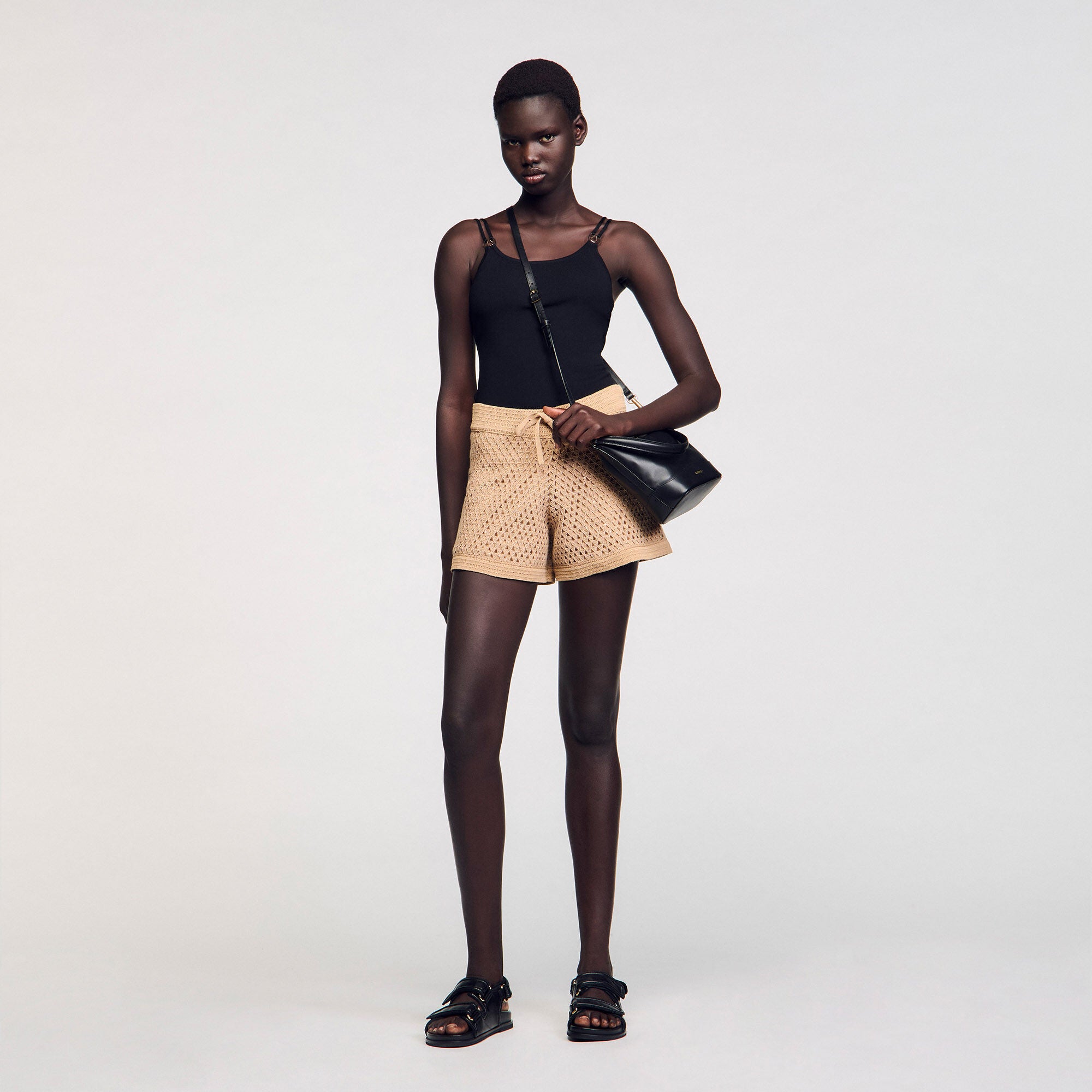Destiny Jewellery Detail Knit Leotard Black