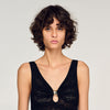 Lily Jewellery Detail Knit Leotard Black