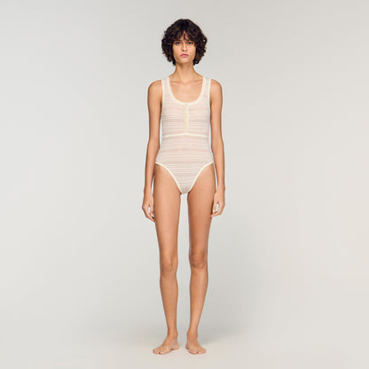 Knit Bodysuit Ecru