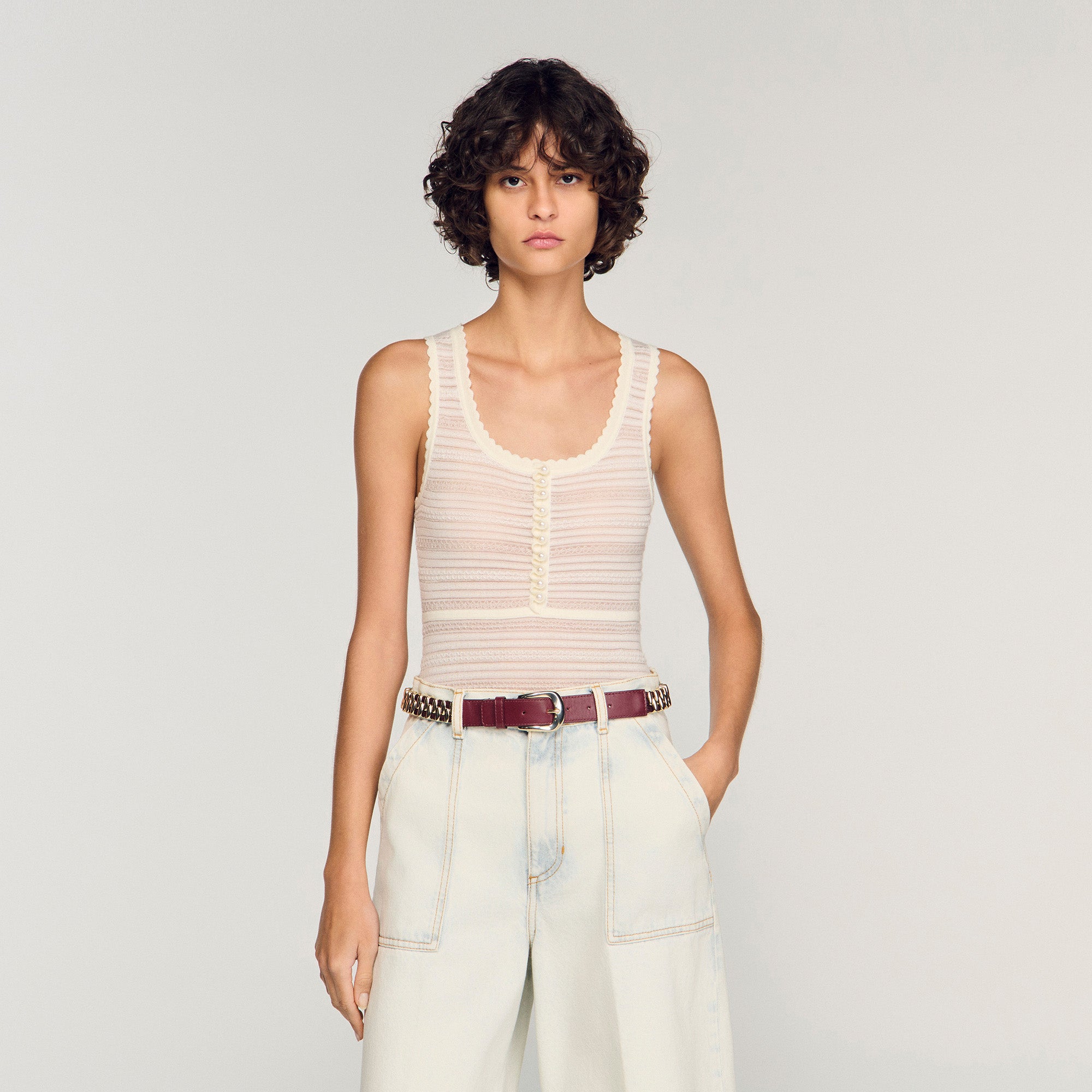 Knit Bodysuit Ecru