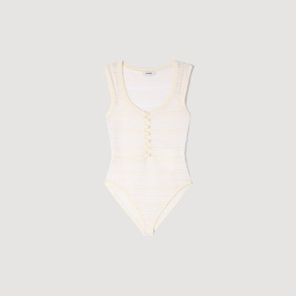 Zandaya Knit Bodysuit ECRU