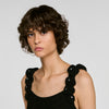 Venise Knit bodysuit with beaded flowers Black