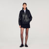Jordan Oversized Leather Jacket Black