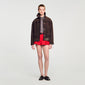 Jodie Studded Suede Leather Jacket Brown