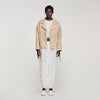Jackie Fringed Suede Jacket Beige