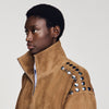 Jordan Studded Suede Jacket Camel