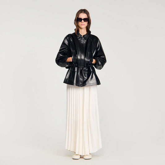 Ashley Smooth Leather Jacket Black