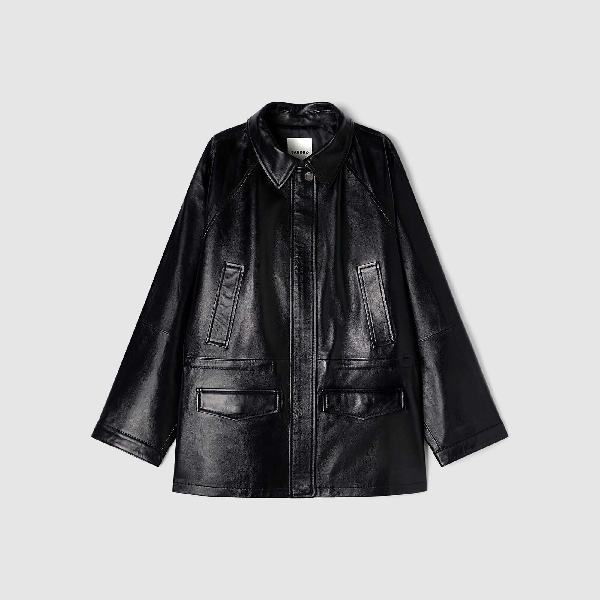 Ashley Smooth Leather Jacket Black