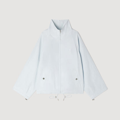 Jayn Embroidered Collar Oversized Jacket Sky Blue
