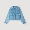 Ember Rib-Trimmed Denim Jacket Blue Jean