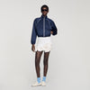 Lizy Embroidered Cropped Satin Jacket Navy / Black
