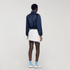 Lizy Embroidered Cropped Satin Jacket Navy / Black