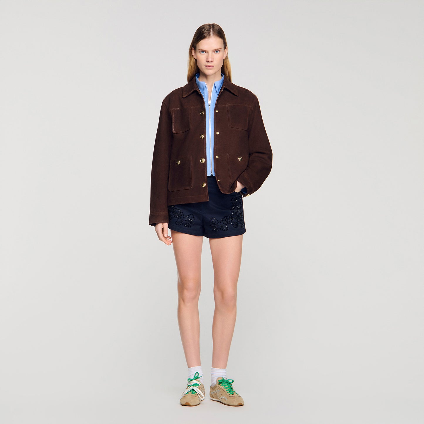 Deniz Suede Jacket BLACK BROWN