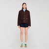 Deniz Suede Jacket BLACK BROWN