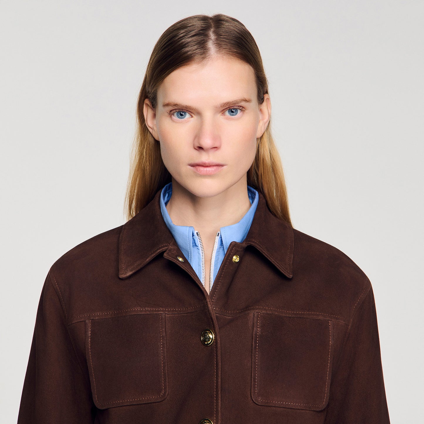 Deniz Suede Jacket BLACK BROWN