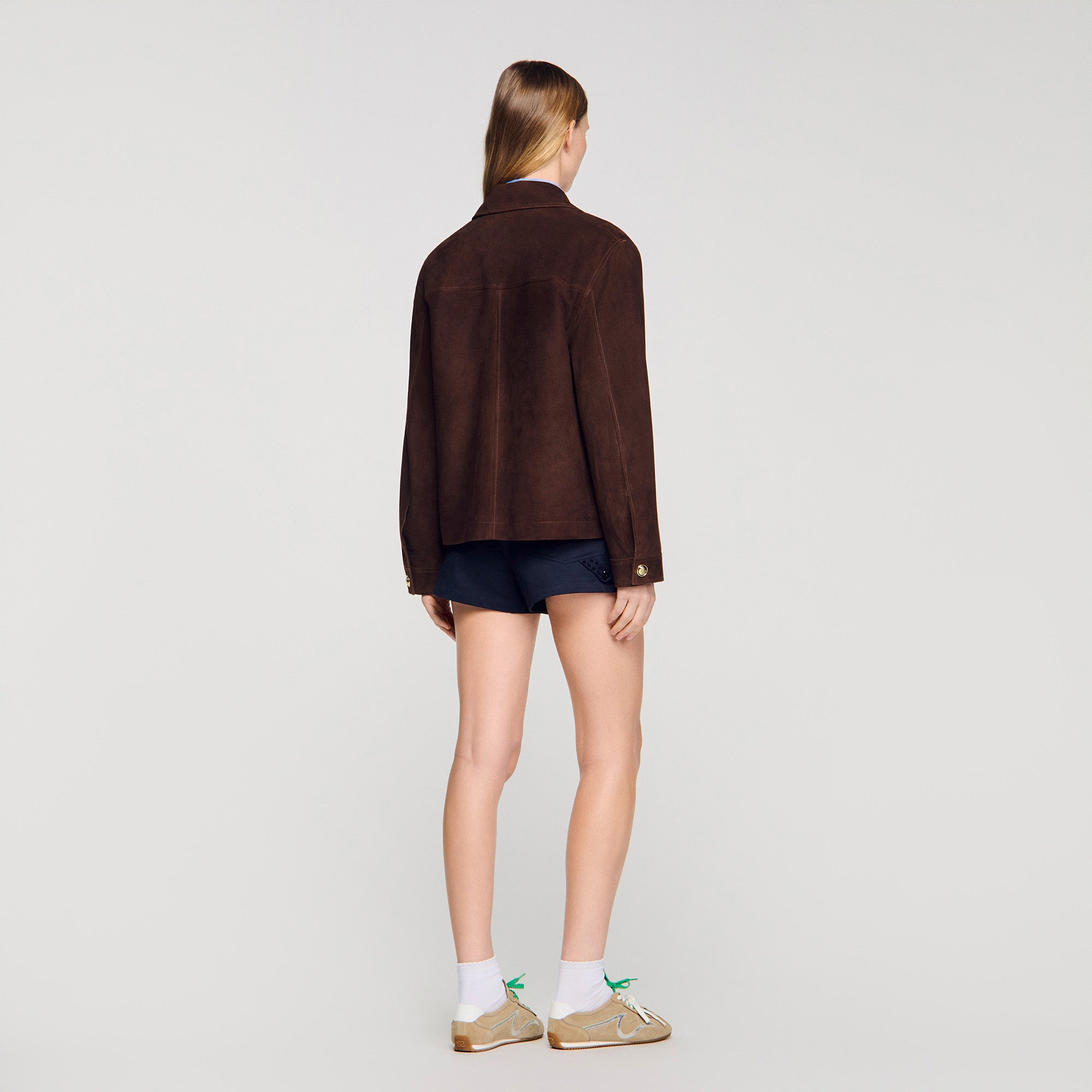Deniz Suede Jacket BLACK BROWN