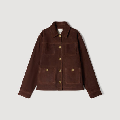 Deniz Suede Jacket BLACK BROWN