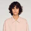 Guimauve Wide Cotton Linen Zip Jacket Pink