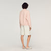 Guimauve Wide Cotton Linen Zip Jacket Pink