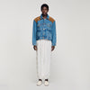 Colorado Denim And Suede Jacket Light Blue Jean