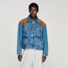 Colorado Denim And Suede Jacket Light Blue Jean