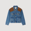 Colorado Denim And Suede Jacket Light Blue Jean