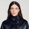 Kim Oversized leather jacket Black
