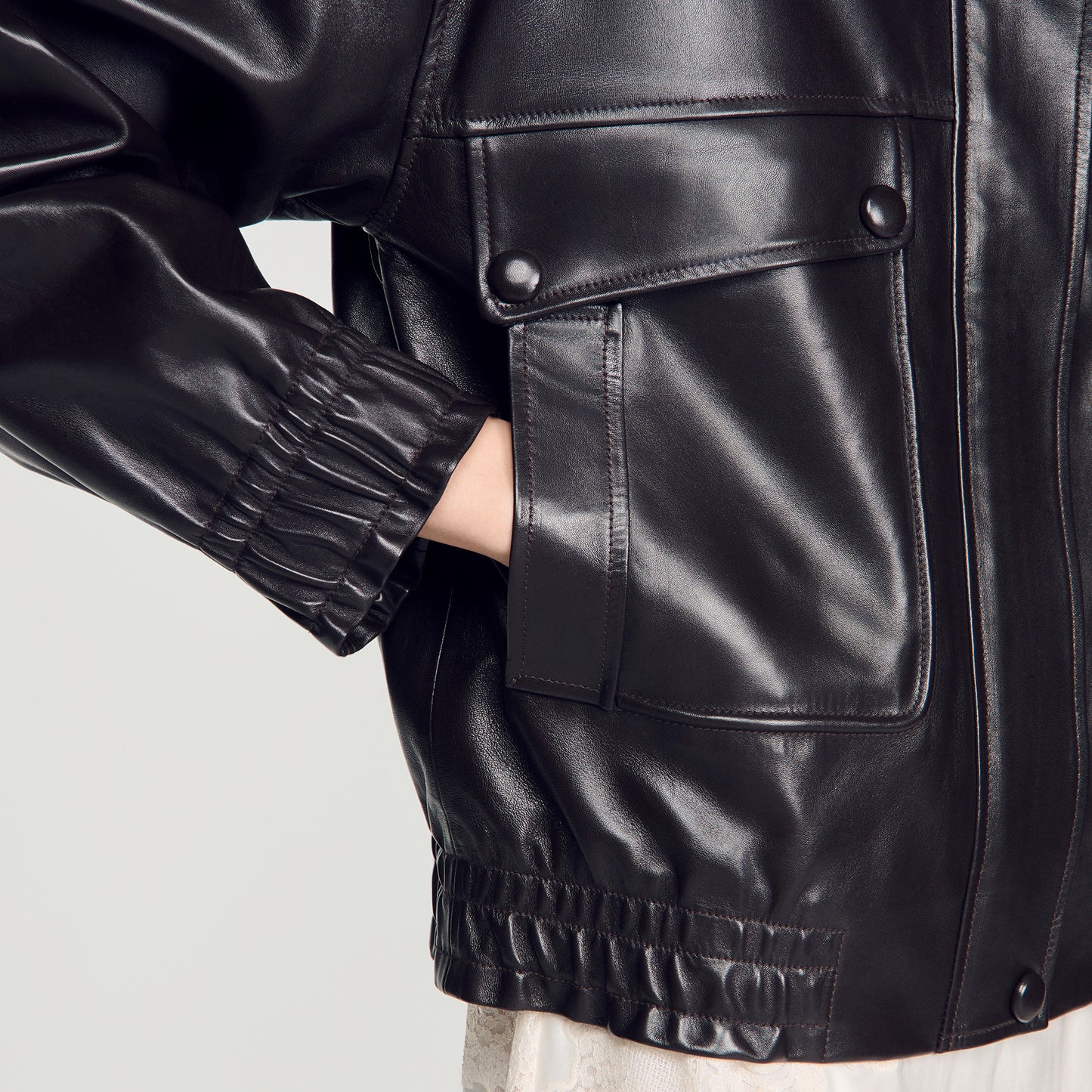 Mickael  Structured Jacket Black Brown