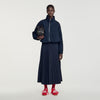 Indigo Pleated jacket Navy Blue