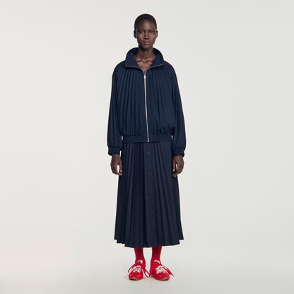 Indigo Pleated jacket Navy Blue