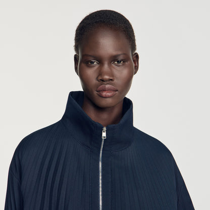 Indigo Pleated jacket Navy Blue