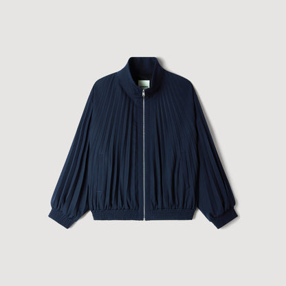Indigo Pleated jacket Navy Blue
