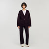 Vaddy Long Rhinestone Cardigan Light Purple