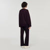 Vaddy Long Rhinestone Cardigan Light Purple
