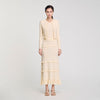 Saphir Ruffled Cardigan Ecru
