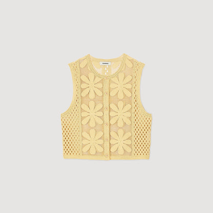 Loulou Crochet Cardigan Yellow