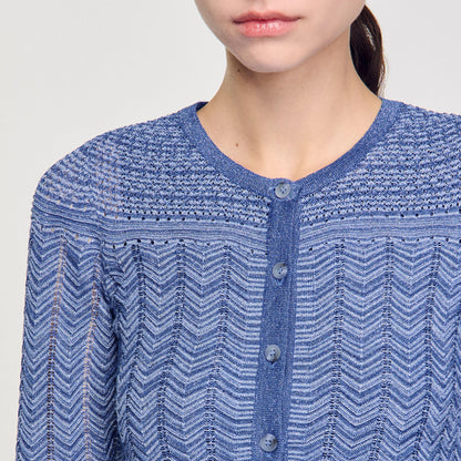 Ludo Glitter Knit Cardigan Royal Blue