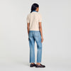 Mado Cardigan with denim collar Beige