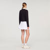 Meuna Cardigan with removable ruffle collar Brown