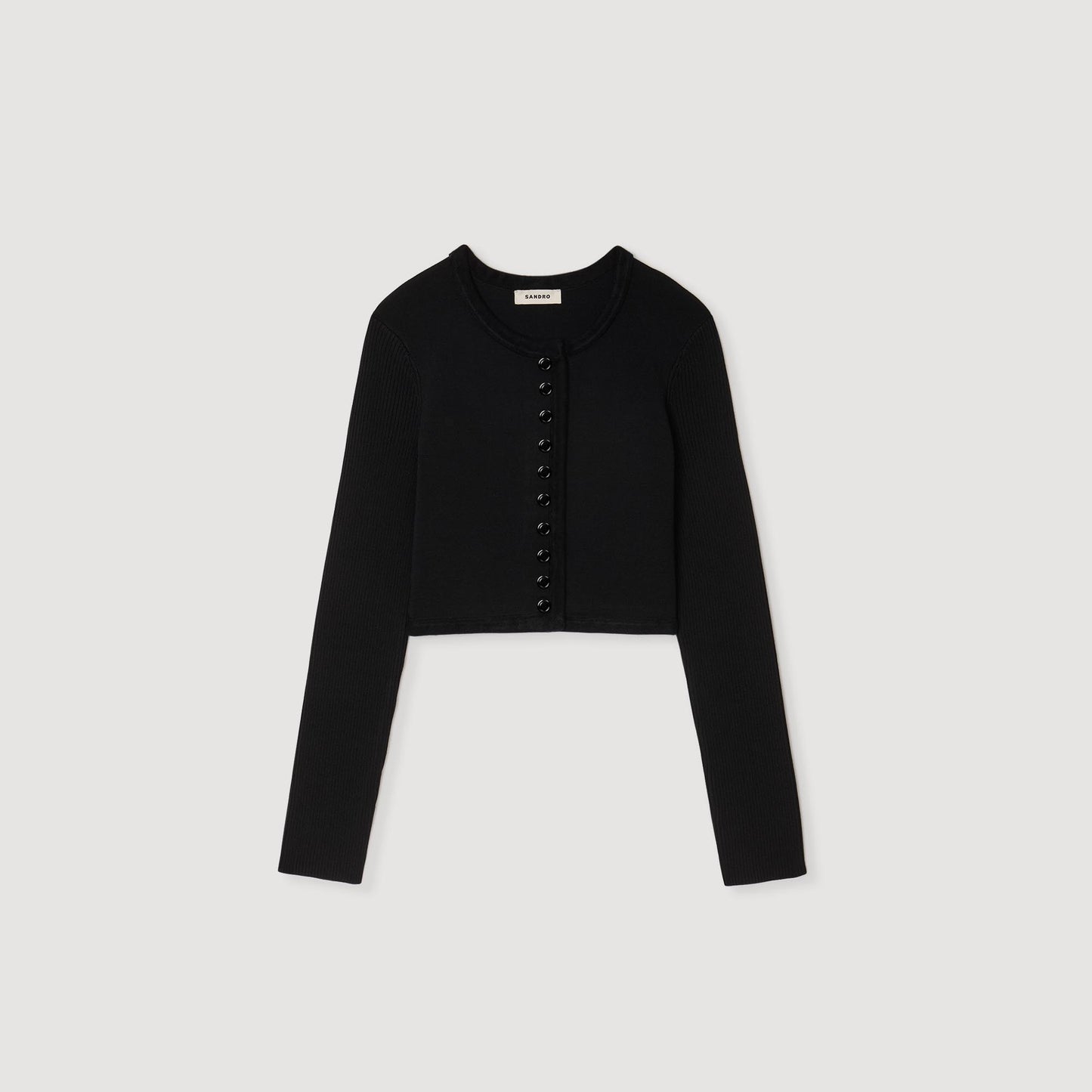 Axel Cropped Cardigan Black