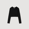 Axel Cropped Cardigan Black