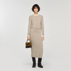 Eleome Cardigan With Contrast Collar Taupe