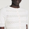 Milau Cropped Beaded Cardigan Ecru