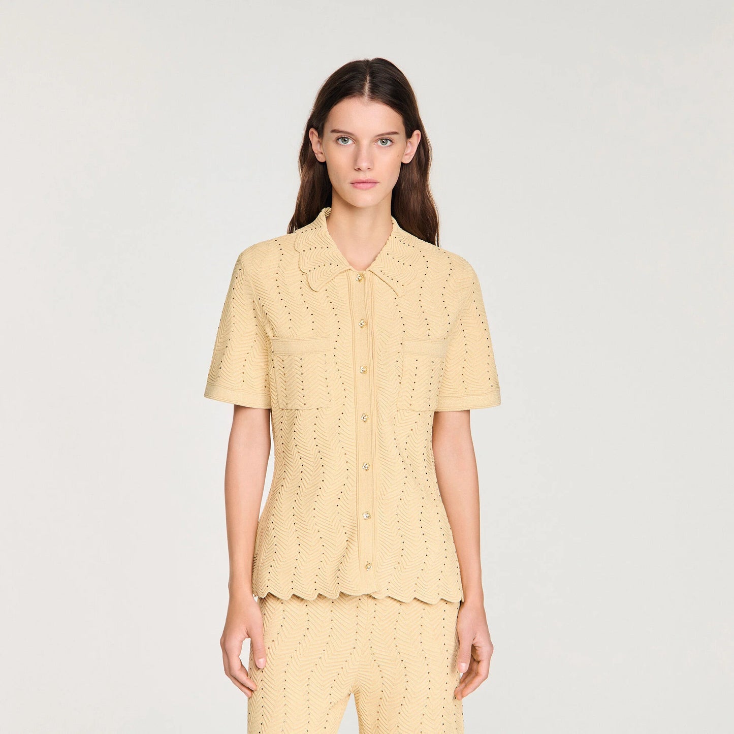 Lola Strass Cardigan Gold