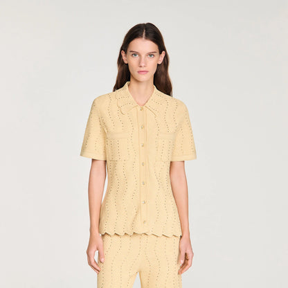 Lola Strass Cardigan Gold