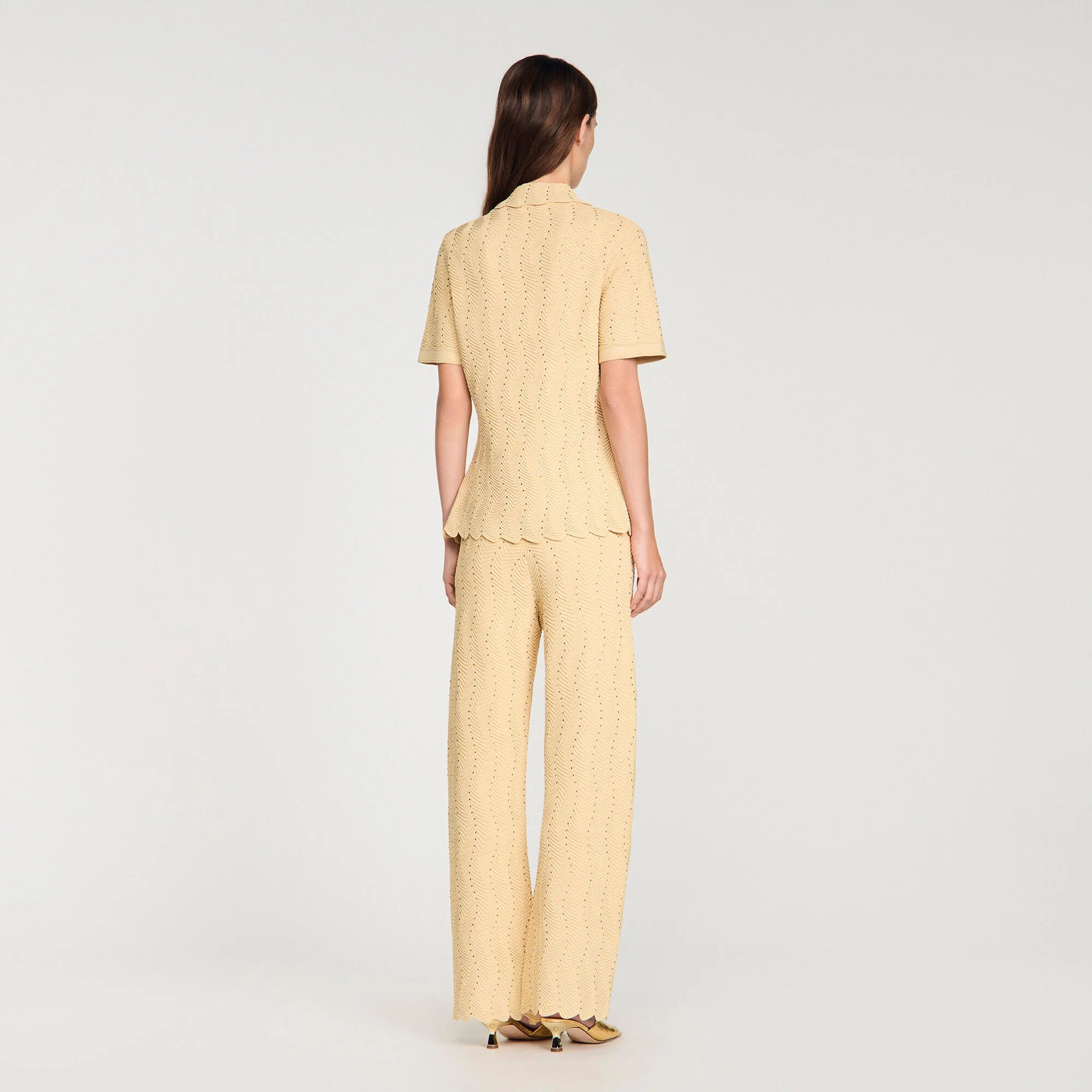 Lola Strass Cardigan Gold