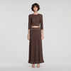 Lisane Cropped rhinestone cardigan Brown