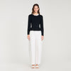 Aspen Removable Collar Peplum Cardigan Black